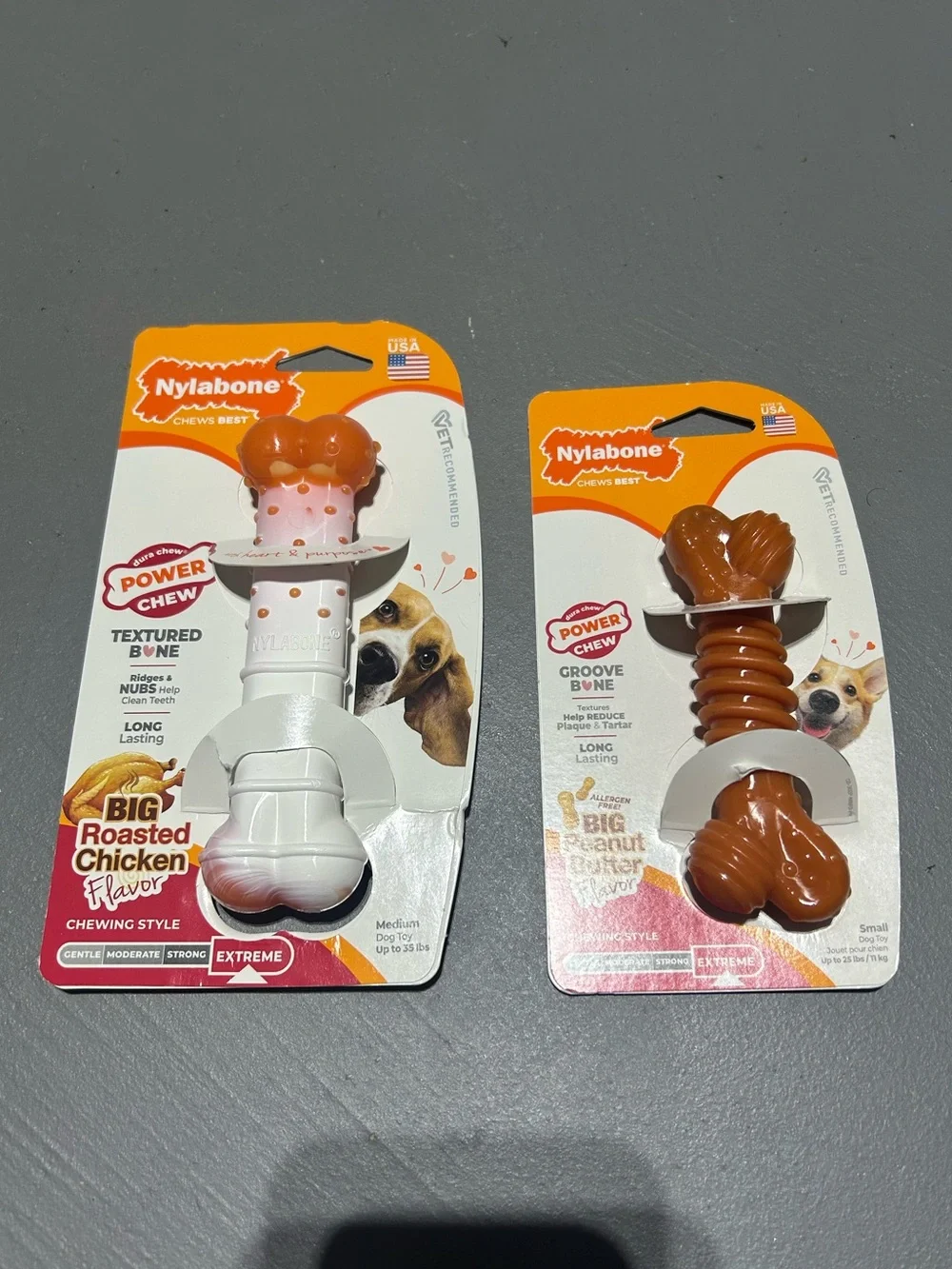 (NEW) (2 Pack) NylaBone Power Chew Extreme Bones